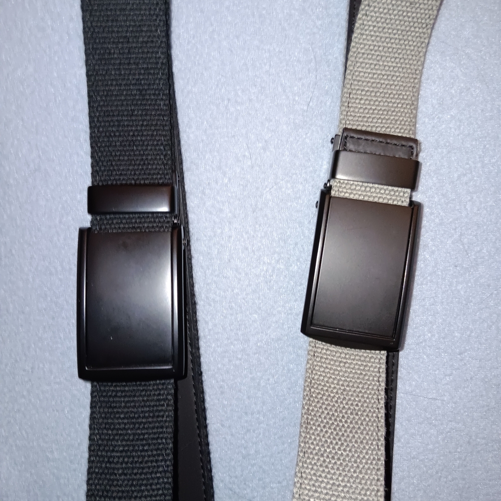 Men's Black and Gray Belt New Set